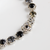 Small Flower Cluster Bracelet in "Obsidian Shores" - Rhodium