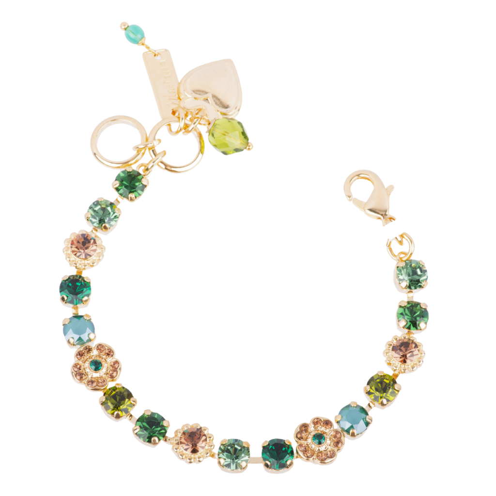Small Flower Cluster Bracelet in "The Green Room" *Custom*
