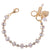 Small Oval & Round Bracelet "Clear Ignite" - Yellow Gold