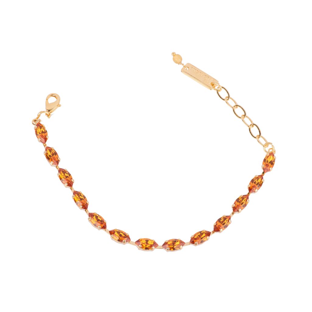 Petite Marquise Bracelet in "Topaz" - Yellow Gold