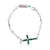 Cross Chain Bracelet in "Emerald" (Choose Your Plating)