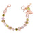 Medium Embellished Bracelet in "Olive Garnish" - Rose Gold
