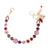 Medium Embellished Bracelet in "Cranberry Crush" - Yellow Gold