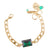 Extra Luxurious Baguette Chain Link Bracelet in "Emerald" - Yellow Gold