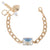 Extra Luxurious Baguette Chain Link Bracelet in "Crystal Moonlight" - Yellow Gold