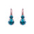 Medium Double Stone Leverback Earrings "Blue Zircon" *Custom*