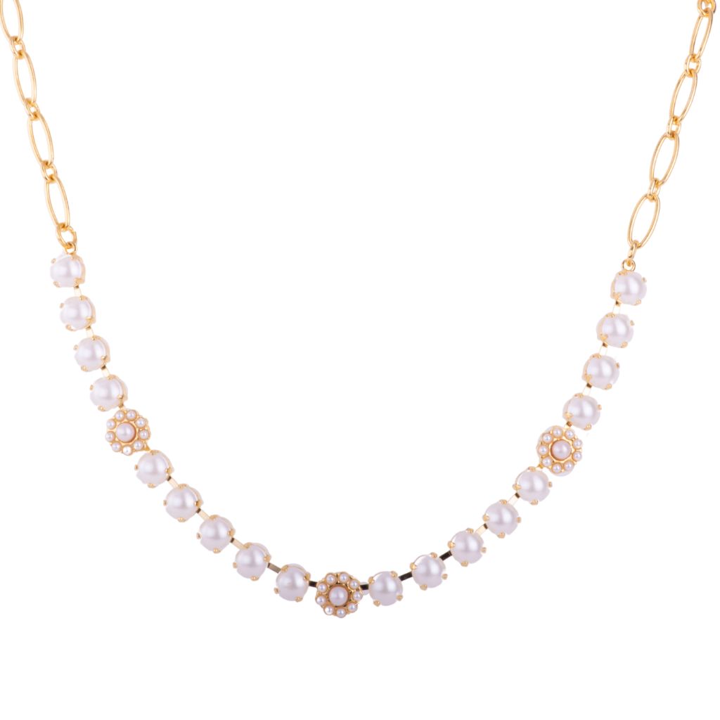 Medium Flower Necklace in "Pearl" *Custom*