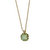 Square Halo Pendant in "Evergreen"  - Yellow Gold