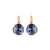 Large Round Leverback Earrings in "Checkerboard Royal Blue" *Custom*