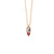 Petite Emerald Cut Pendant in "Cranberry Crush" - Yellow Gold