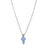 Medium Trio Cluster Pendant in "Carolina Blue" - Rhodium
