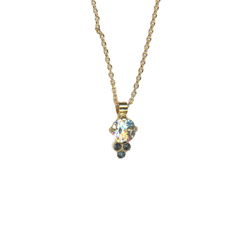 Medium Trio Cluster Pendant in "Fresh Ice" - Yellow Gold