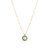 Halo Disc Pendant in "Emerald and Pearl" - Yellow Gold