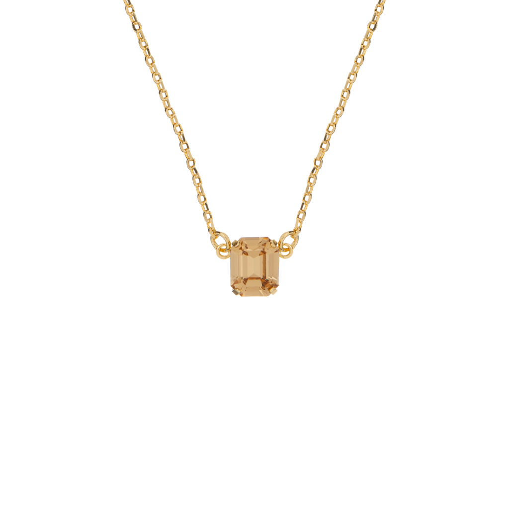 Emerald Cut Pendant in "Light Colorado Topaz" - Yellow Gold