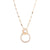 Open Circle Pendant with Cluster Element in "Champagne and Caviar" - Yellow Gold
