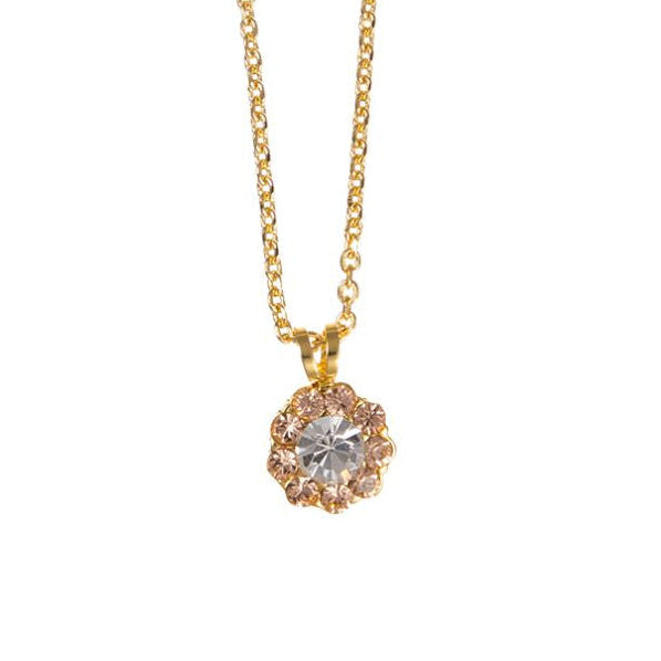 Medium Flower Pendant in "Pearl Compact" - Yellow Gold