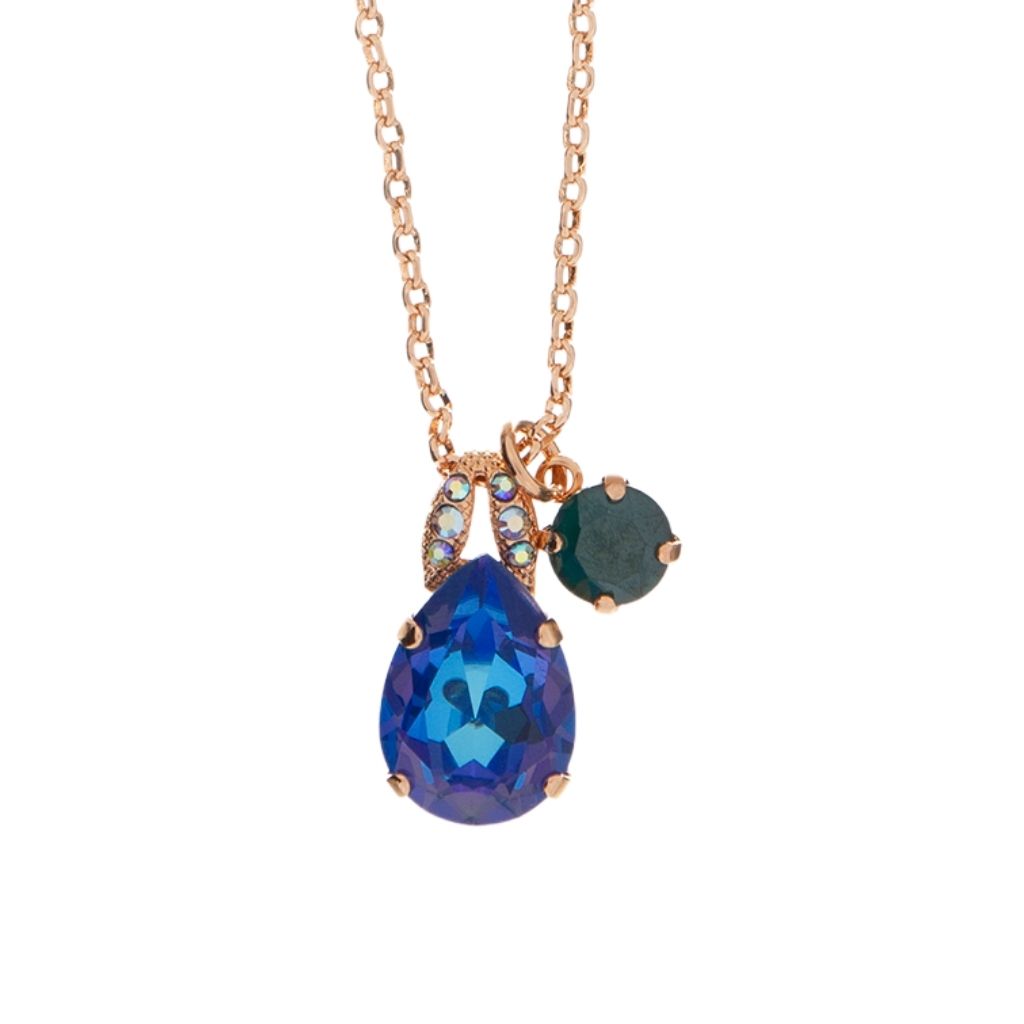 Double Stone Pear Pendant in "Countdown Gown" *Custom*