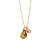 Double Stone Pear Pendant in "Amaretto" *Custom*