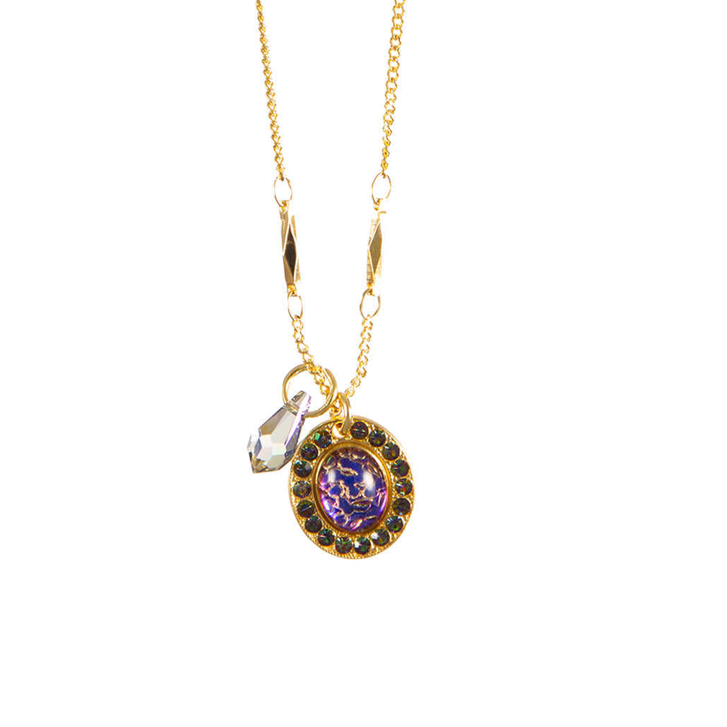 Large Oval Cluster Pendant in "Vitral Medium" *Custom*