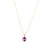 Large Embellished Single Stone Pendant in "Happy Hour" - Yellow Gold