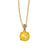 Large Embellished Single Stone Pendant in "Polka-Dot Bikini" - Yellow Gold