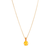 Large Embellished Single Sone Pendant in "Orange Opal" (Choose Your Plating!)