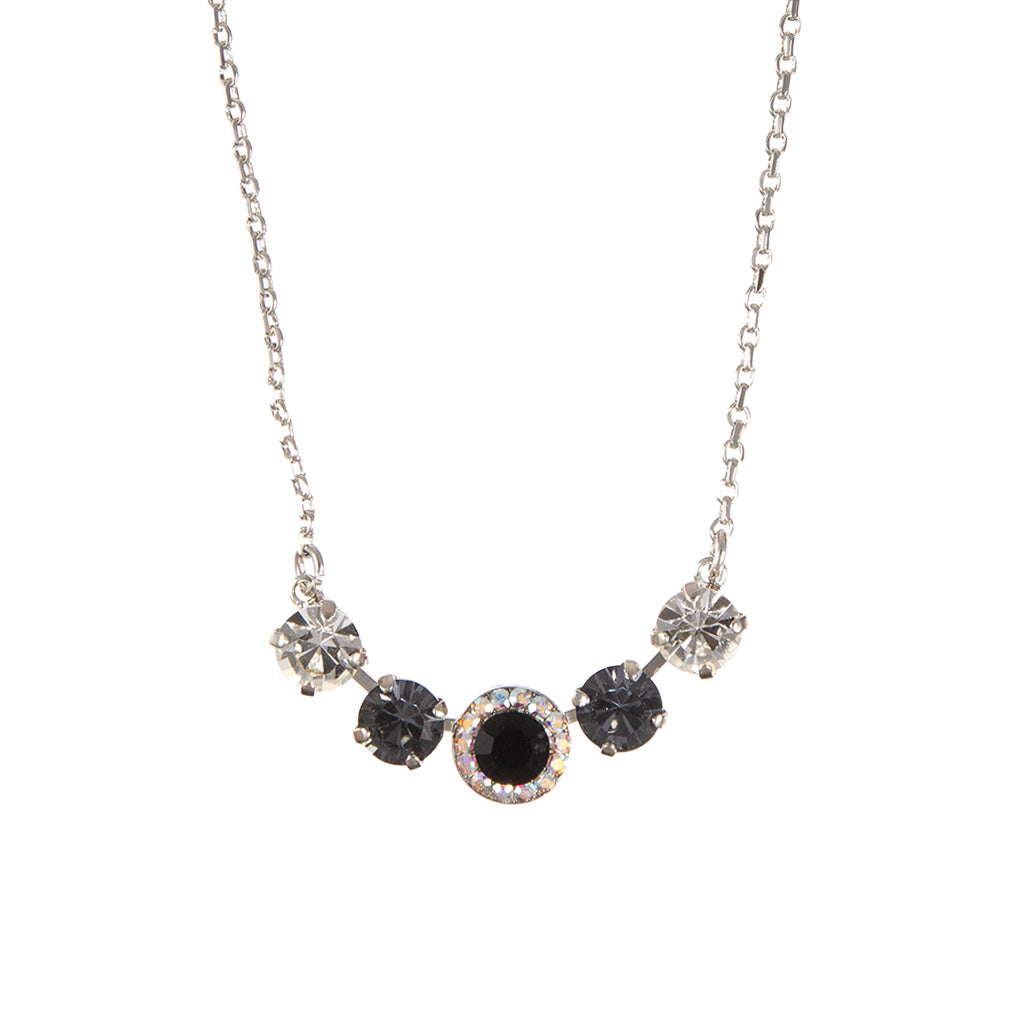 Five Stone Halo Pendant in "Obsidian Shores *Custom*