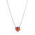 Halo Heart Pendant in "Bougainvillea" - Rhodium
