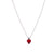 Siam Heart Pendant - Rhodium