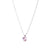 Heart Pendant in "Light Rose" - Rhodium
