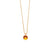Large Circle Stone Pendant in "Topaz" - Yellow Gold