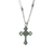 Flat Cross Pendant in "Forget Me Not" *Custom*