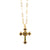 Flat Cross Pendant with Paperclip Chain in "Twilight Serenade" *Custom*