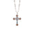 Flat Cross Pendant with Paperclip Chain in "First Toast" *Custom*