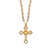 Flat Cross Pendant with Paperclip Chain in "Ivory" *Custom*