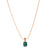 Emerald Cut Pendant with Ornate Chain in "Malachite" - Yellow Gold