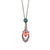 Open Oval Pendant with Dangle Briolette in "Coral Cove" *Custom*