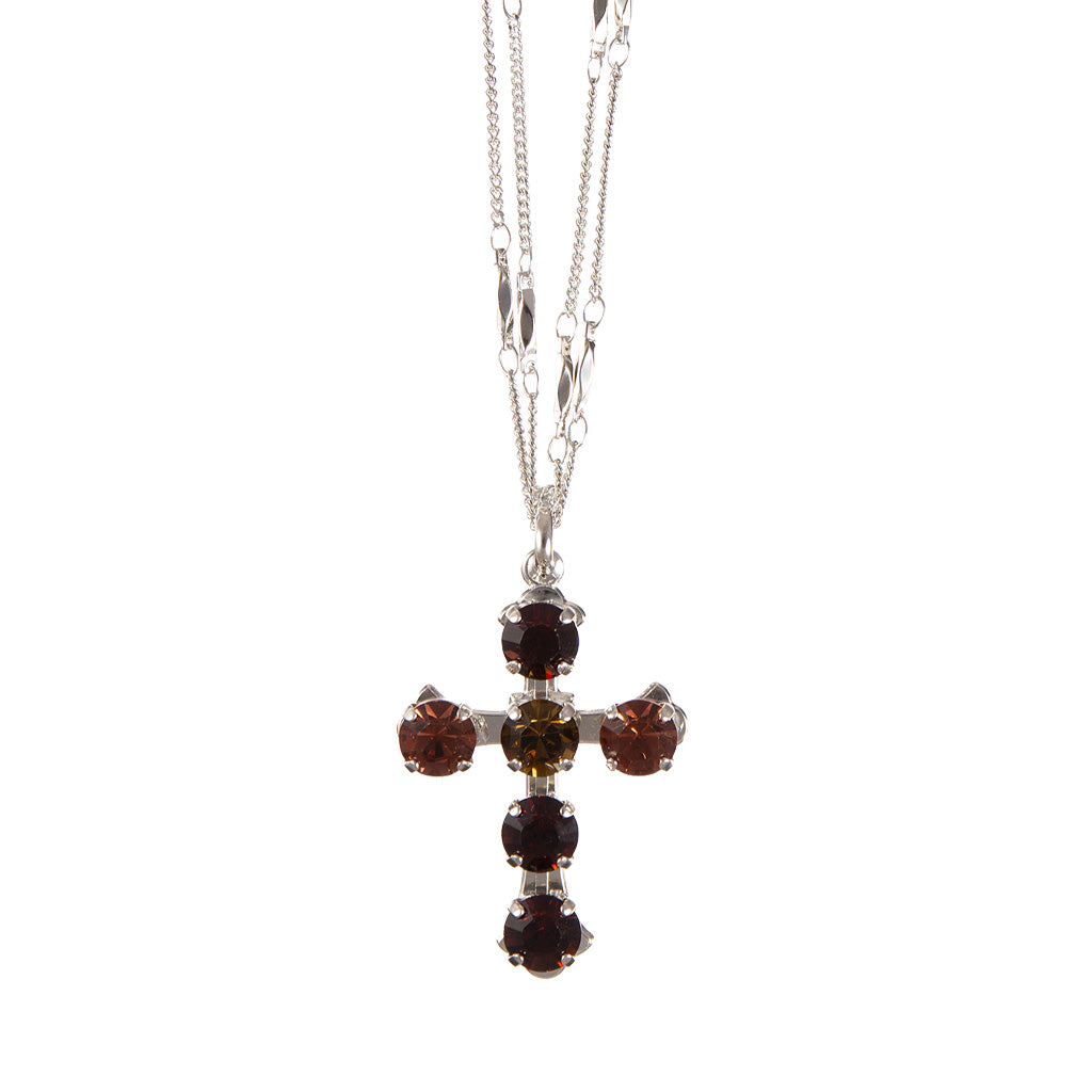 Flower Cross Pendant in "Velvet Encore" *Custom*