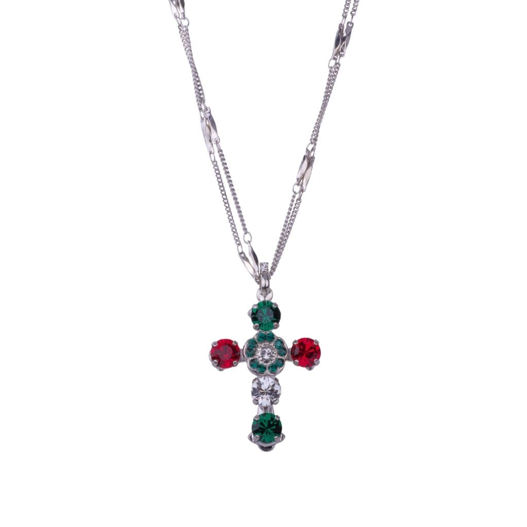 Medium Cross Pendant in "Holly" *Custom*