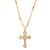 Flat Cross Pendant with Paperclip Chain (Choose Your Color Combo!)