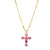 Flower Cross Pendant (Choose Your Color Combo!)