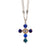 Flower Cross Pendant in "Indigo Hour" *Custom*