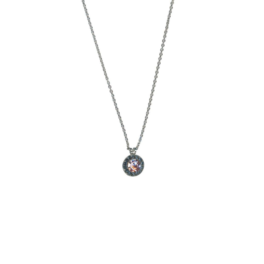 Large Halo Pendant in "Harvest Moon" - Rhodium