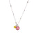 Extra Luxurious Double Stone Pendant in "Saltwater Taffy" - Rhodium