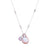 Extra Luxurious Double Stone Pendant in "Love" - Rhodium