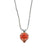 Medium Oval Halo Pendant in "Pumpkin Spice" - Rhodium