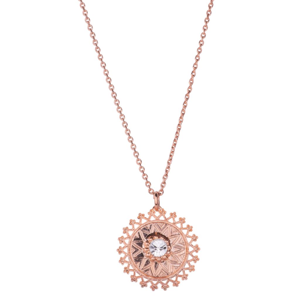 Judaica Pendant in "Clear" - Rose Gold