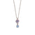 Flower Dangle Pendant in "Lavender Fields" - Rhodium