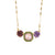 Large 3 Stone Cushion Halo Pendant in "Lavender Mist" *Custom*