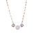 Extra Luxurious 3 Stone Pave Pendant "Clear" - Yellow Gold